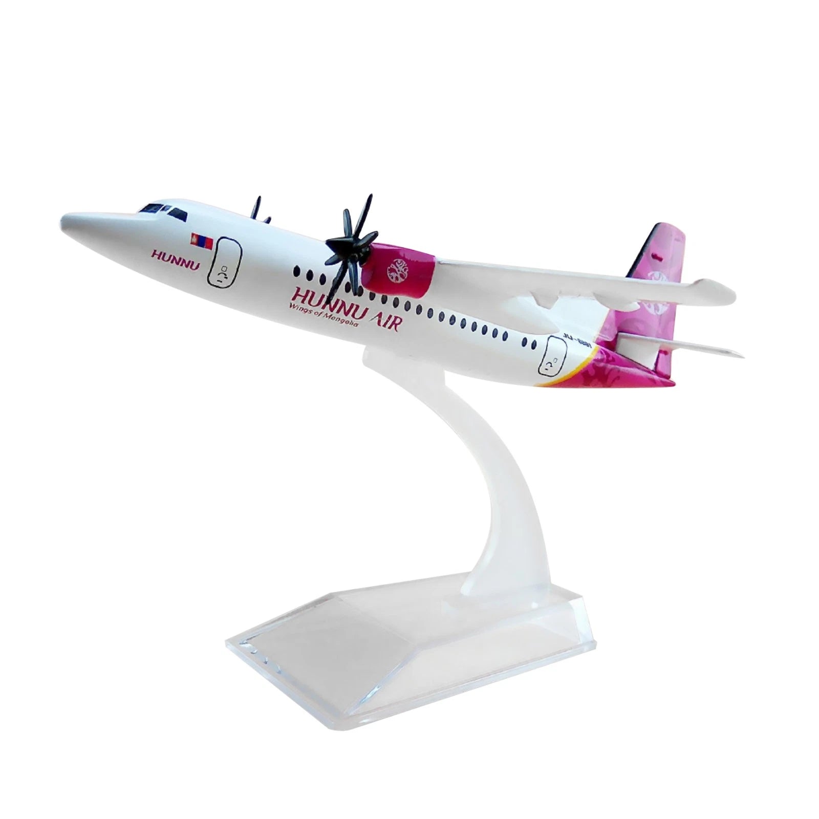 1/400 16cm Scale Airbus Mongolia Hunnu Fokker F50 Fk-50 Alloy Plane