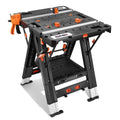 25" X 31.1" X 31.8" Painted Black Foldable Work Table For Workbench