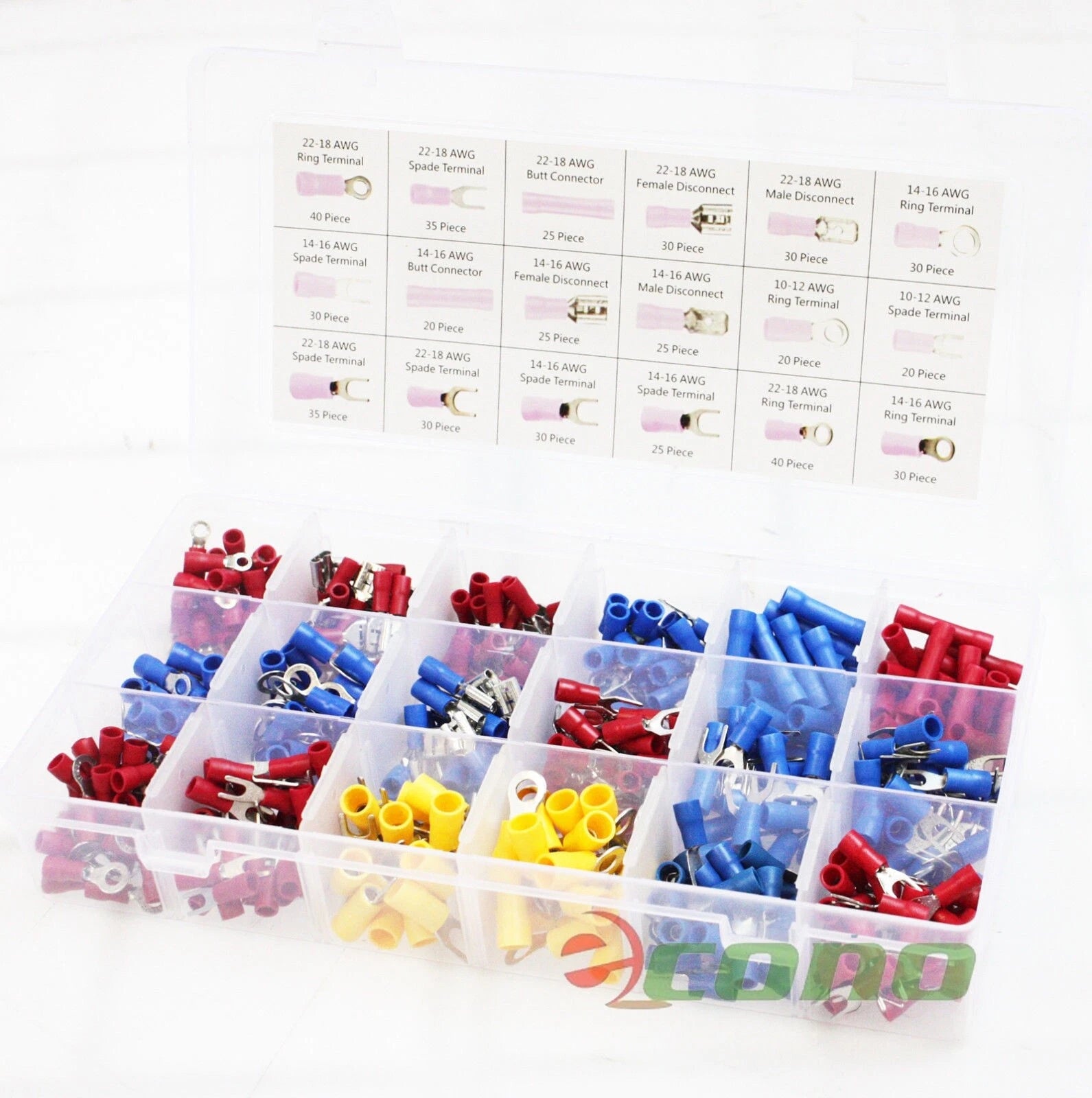 Quick Wire Terminal Assortment Kit Connector Wiring Spade Butt Ring