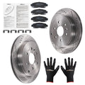 Rear Disc Brake Rotors Ceramic Pads for Saturn Outlook 07-10 Buick