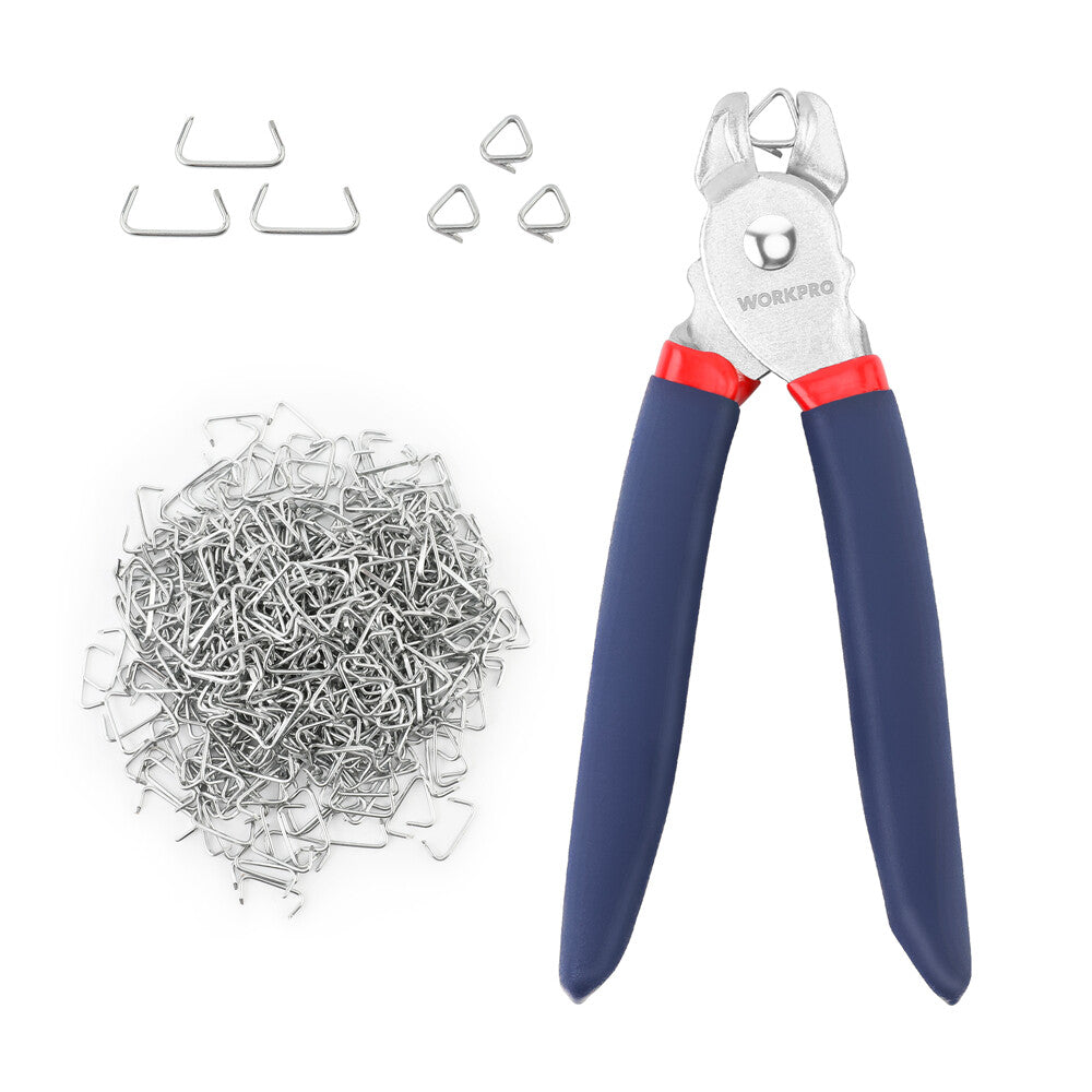 WORKPRO Hog Ring Pliers with 500pcs Hog Rings by WORKPRO