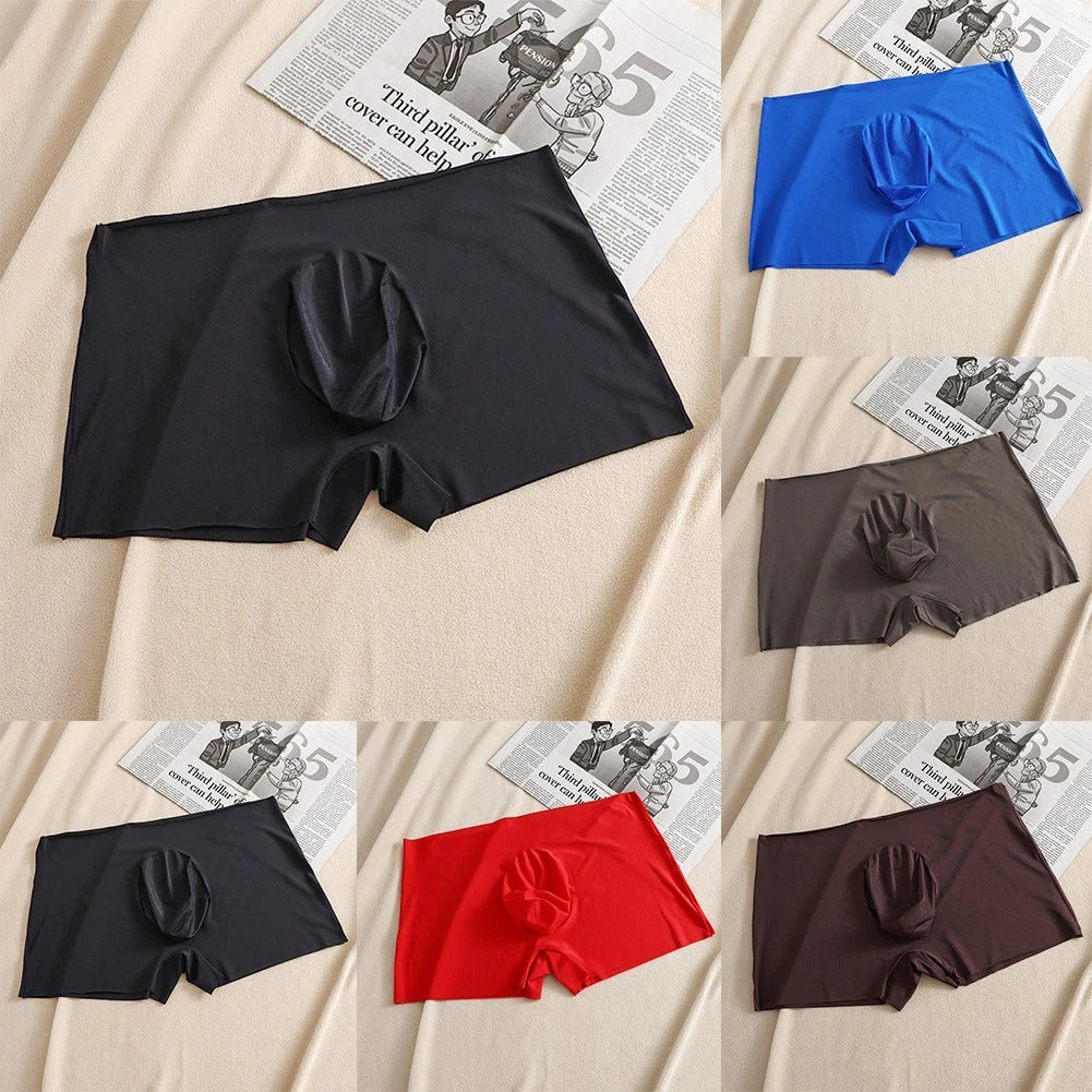 U Convex Boxershorts Breathable Ice Silk Boxers Briefs Black