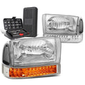 For 1999-2004 Ford Super Duty Pair Chrome/clear Led | Built Supply Co