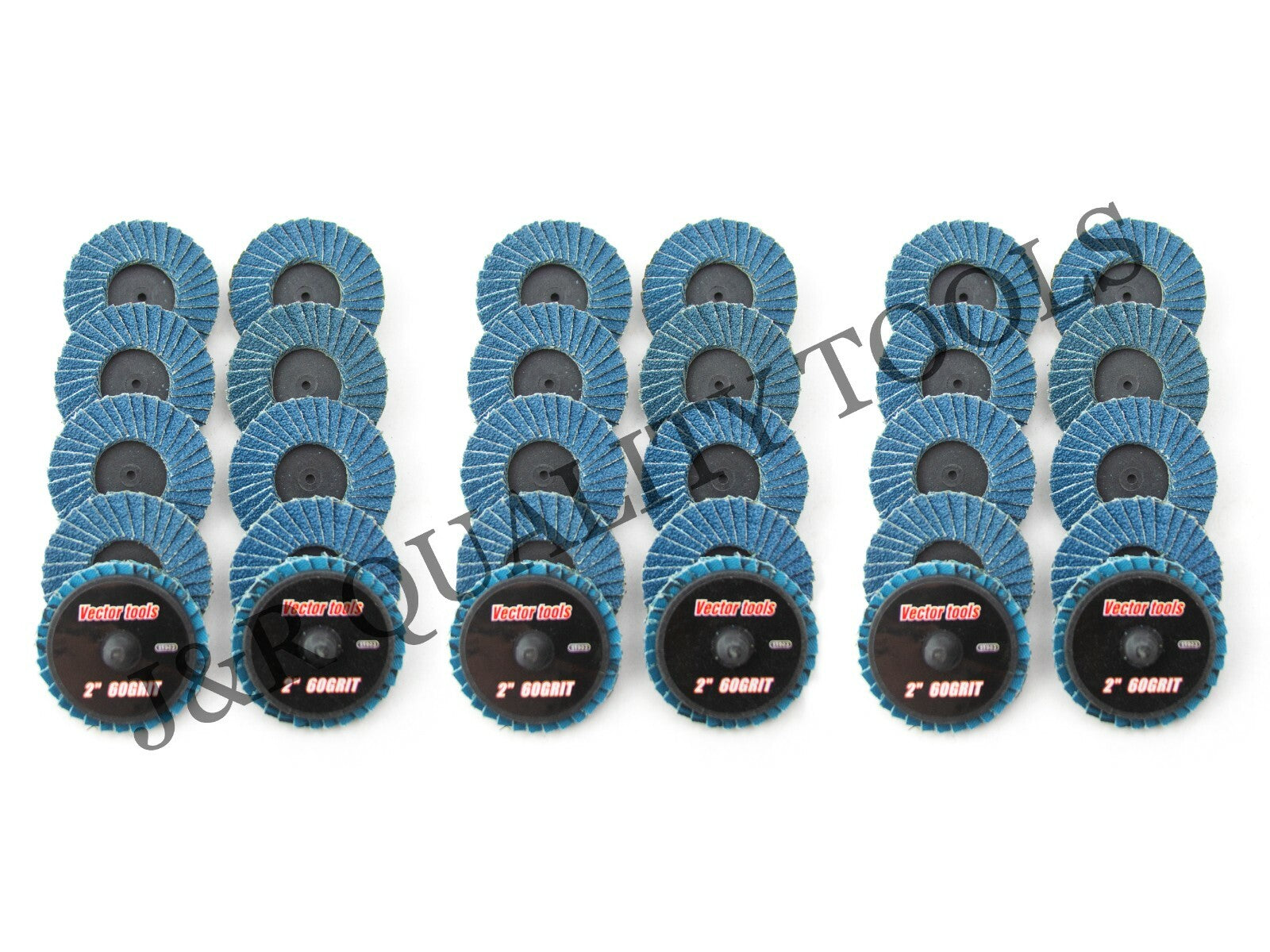 30pk 2" 60 Grit Flap Sanding Disc Wheels