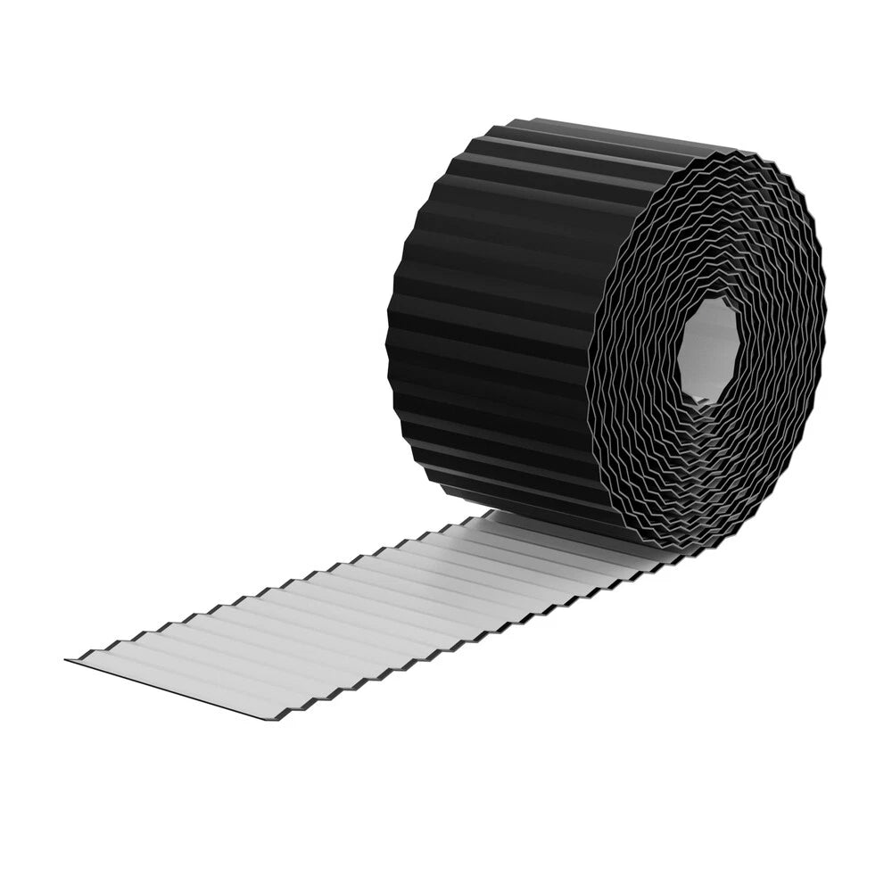 Workpro Black Corrugated Metal Garden Borders 6 Inch × 40 Feet