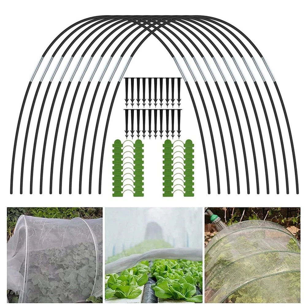 Fiberglass Greenhouse Hoops Set For Plant Protection Against Frost