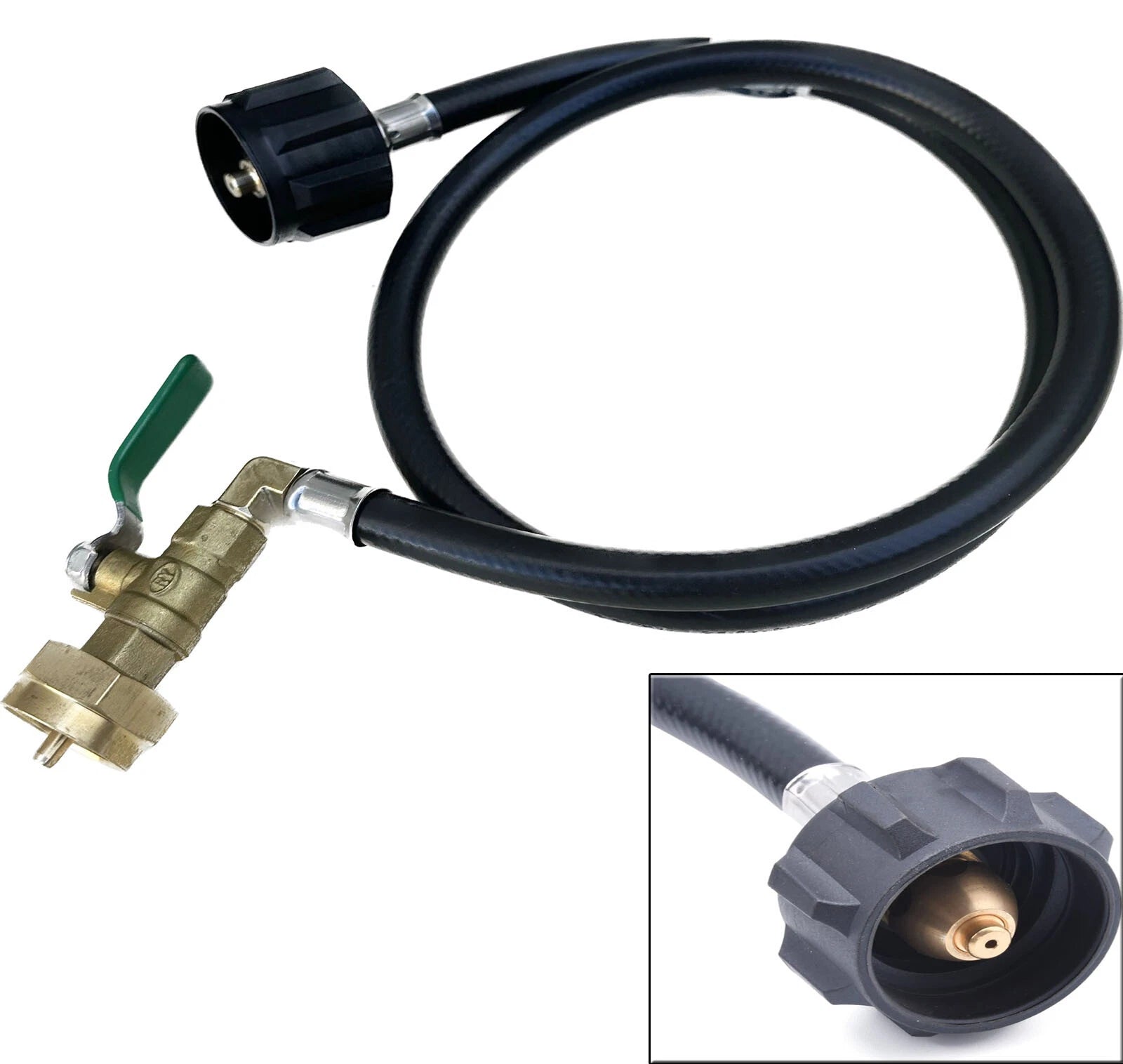 3' Refill 1 Lbs Lp Propane Cylinder Tank Hose & Adapter W/safety