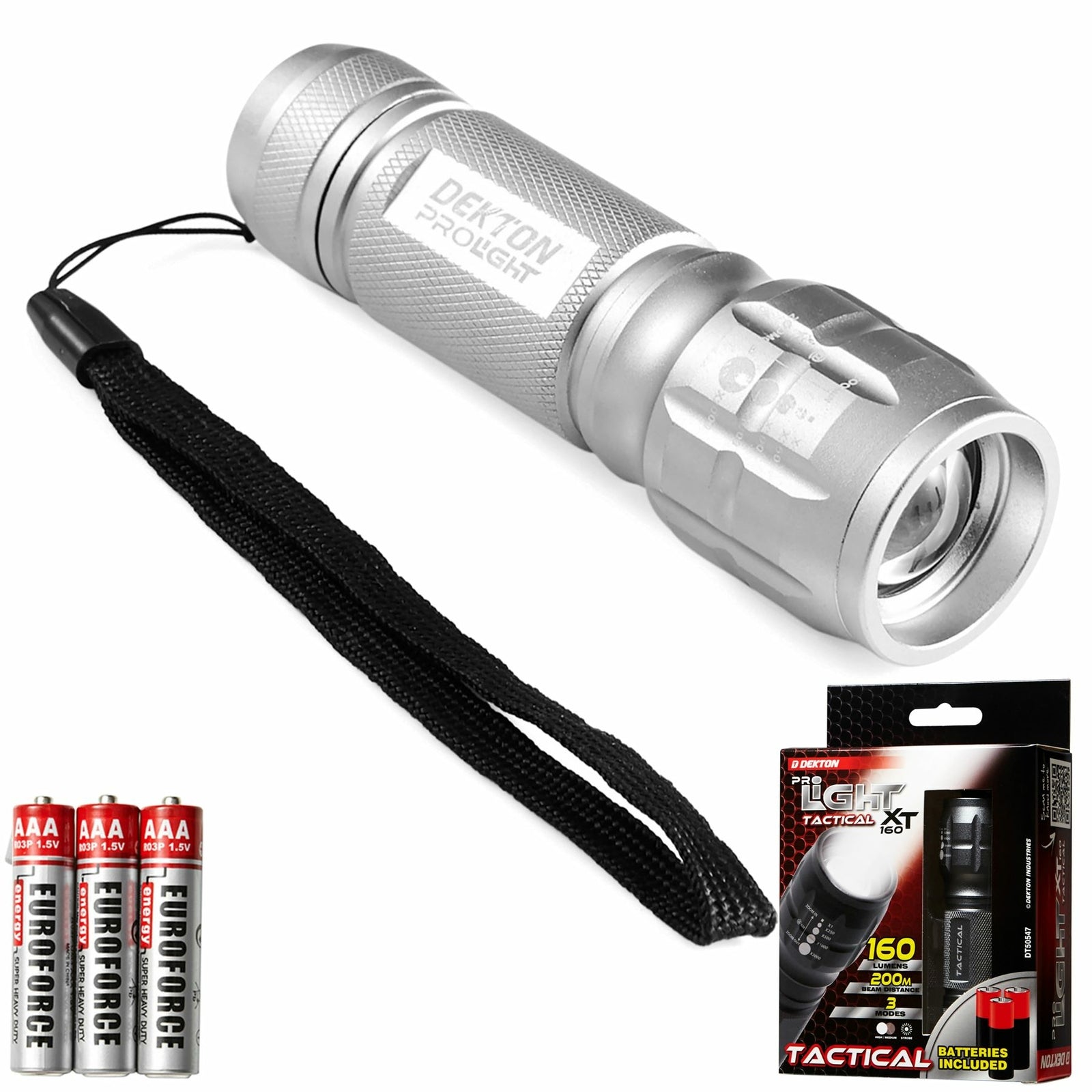 Dekton Tactical XT LED Torch - 160 Lumens