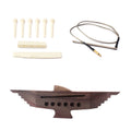 6 String Acoustic Guitar Rosewood Bridge & Pins Piezo Pickup Saddle