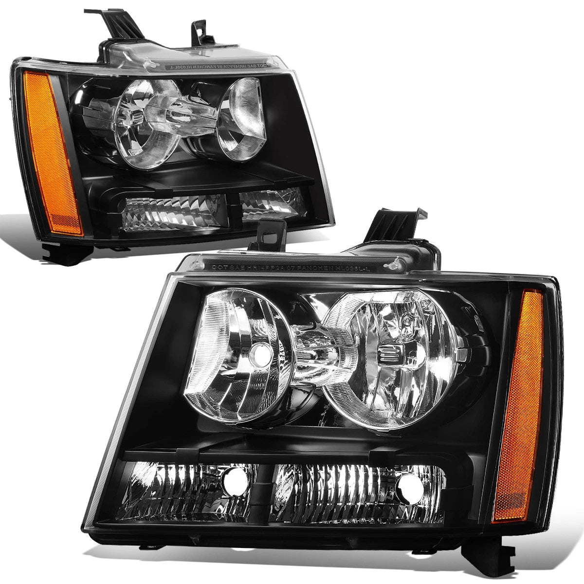 Fit 07-14 Chevy Tahoe Suburban Pair Black Housing | Built Supply Co