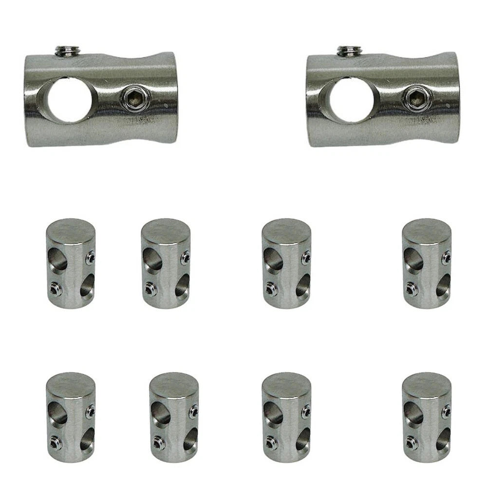 T316 Stainless Steel 3/8" Wire Rope Cross Cable Clamps 3/4 Od Wire