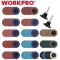 Workpro Sanding Disc Set W/1/4" Holder 2" Discs Surface Conditioning