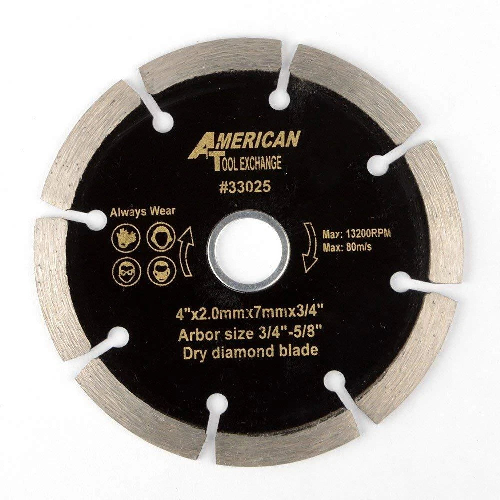 4" Dry Diamond Blade Segmented Cutting 3/4" - 5/8" Arbor For Circular