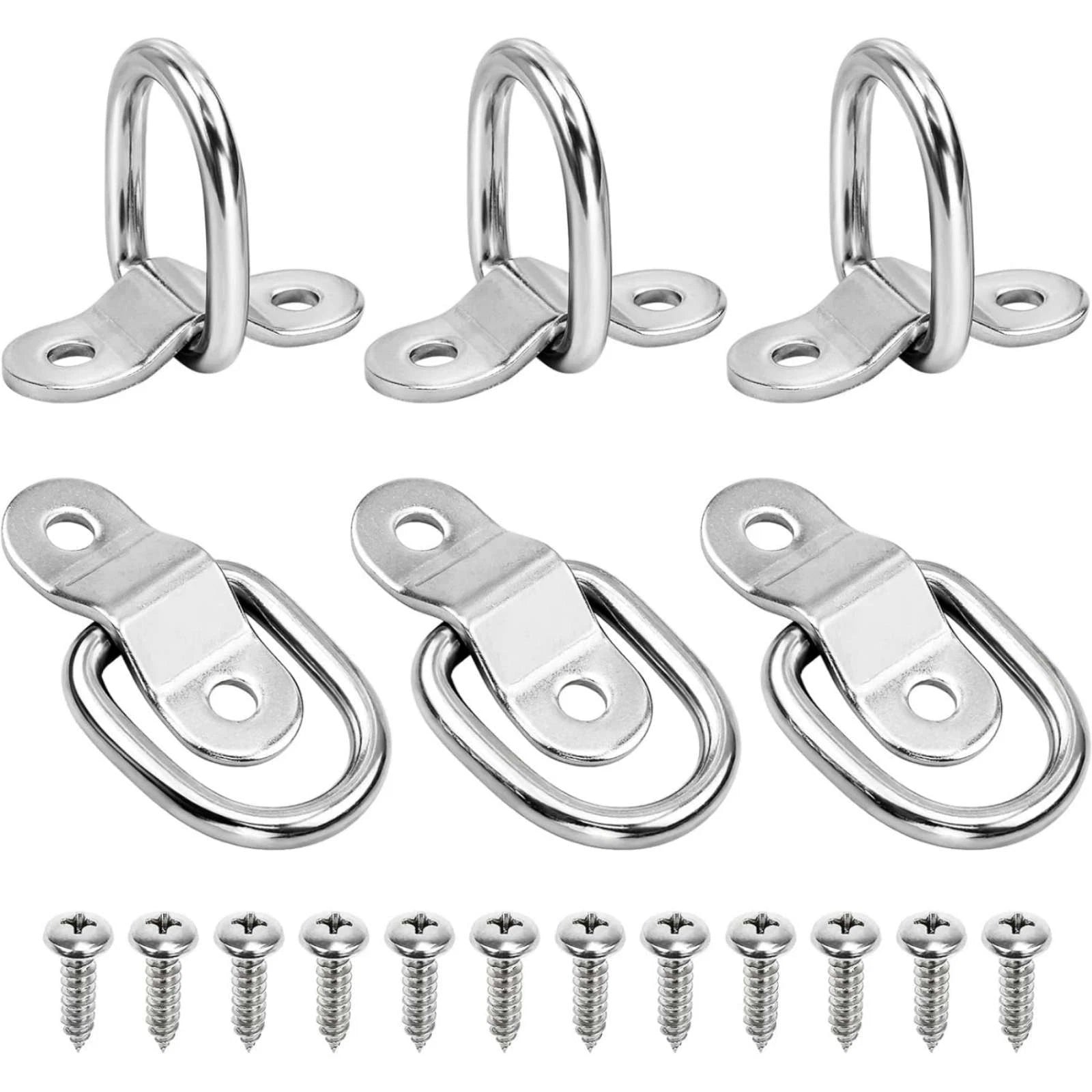 6 Pack D Ring Tie Down Anchors Suitable For Trucks, Vans, Flatbed