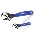 Workpro 2PC Adjustable Wrench Sets 6" 10" Wide Jaw Black Oxide