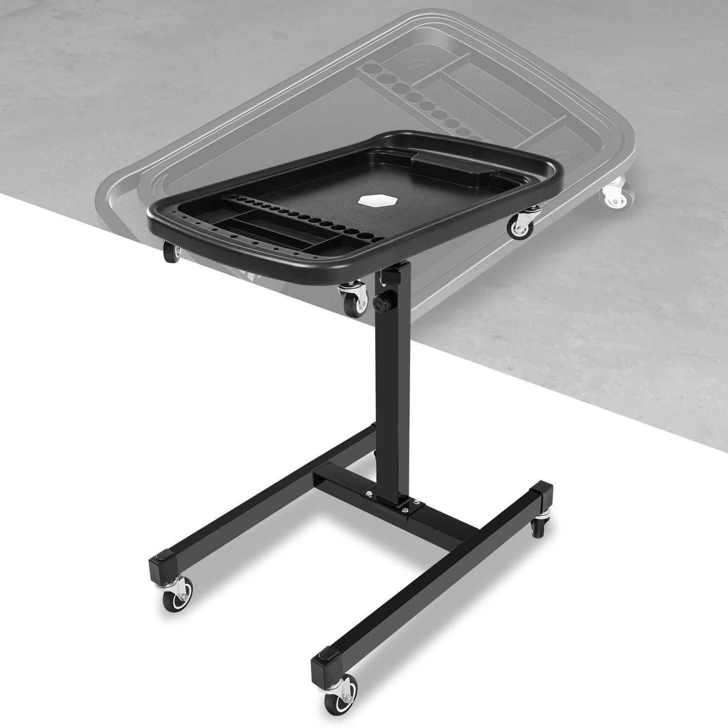 2-in-1 Sturdy Durable Adjustable Storage Working Table W/ 360°