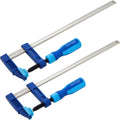 BlueSpot 2pc F Clamps Wood Working 300mm Heavy Duty Cast Iron Metal clamp 12"Ope