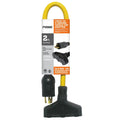 Prime 2ft. Twist-to-lock To U-ground Triple Tap Adapter 12/3 Stw