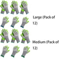6pairs Gardening Gloves M/l Size With Eco Latex Palm Coated
