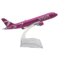 A320 Viva Air Pink Civil Airliner Model 16cm Simulation Aircraft