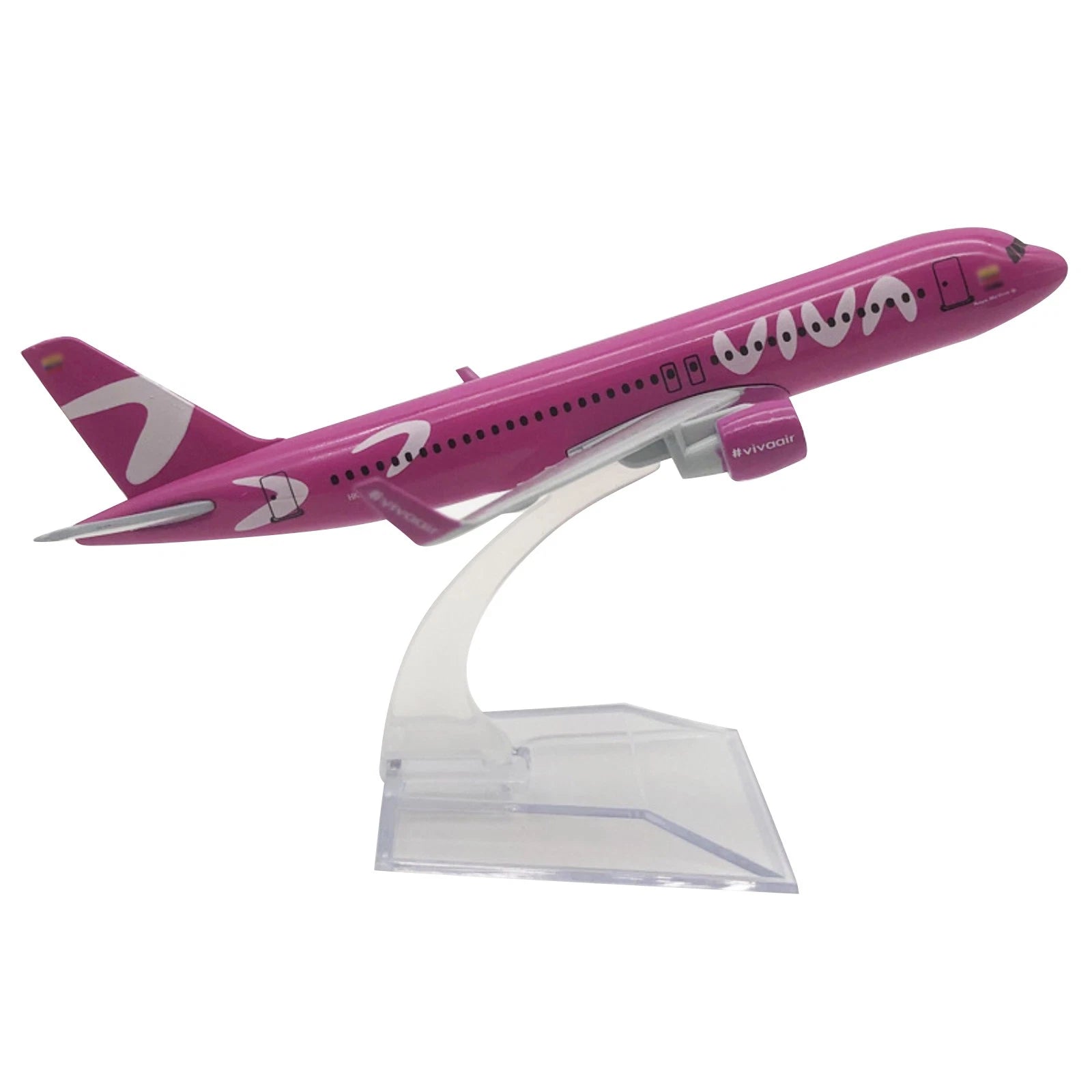 A320 Viva Air Pink Civil Airliner Model 16cm Simulation Aircraft