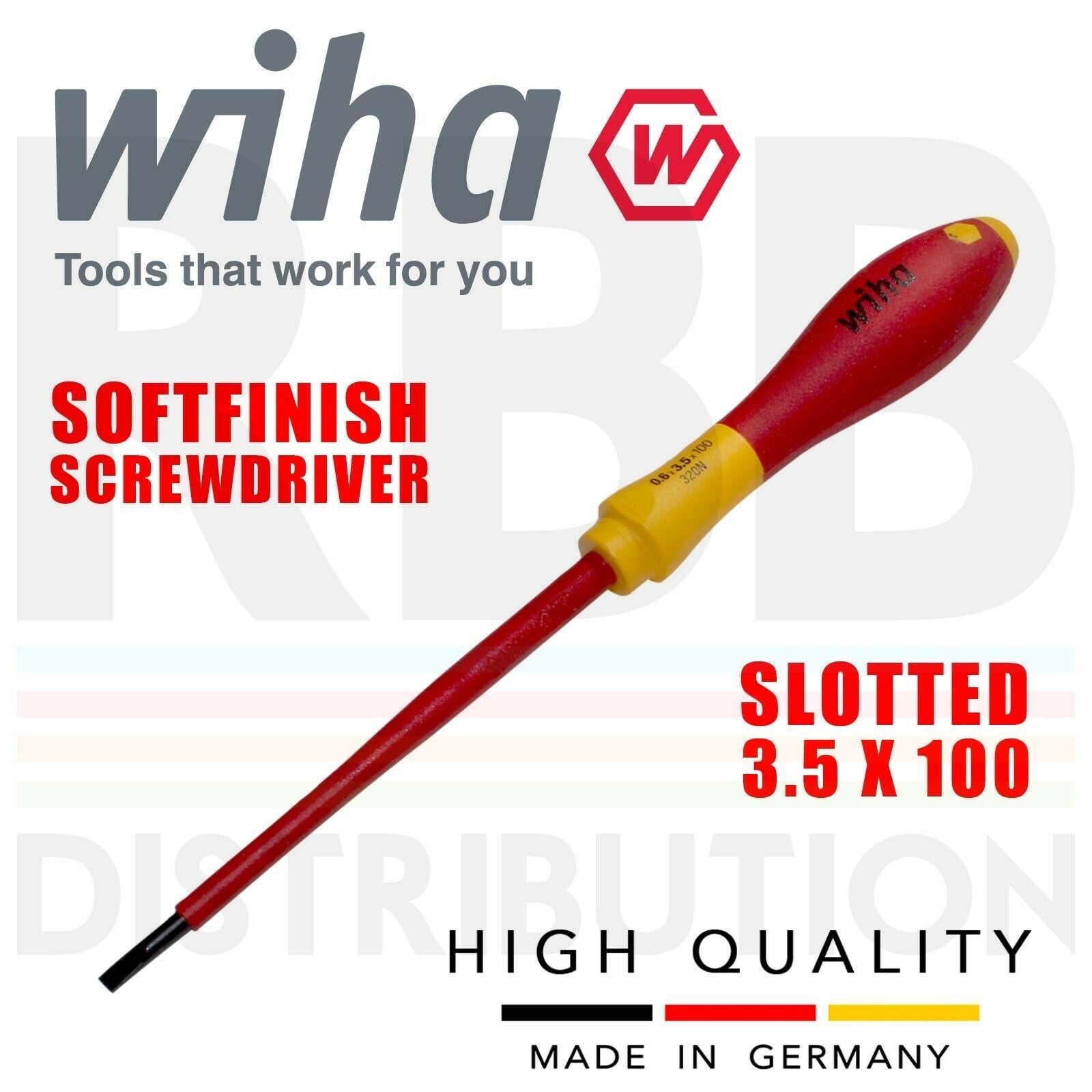 Wiha 00822 Destornillador Ranurado VDE 3,5mm 1000V AC SoftFinishOpens in a new w