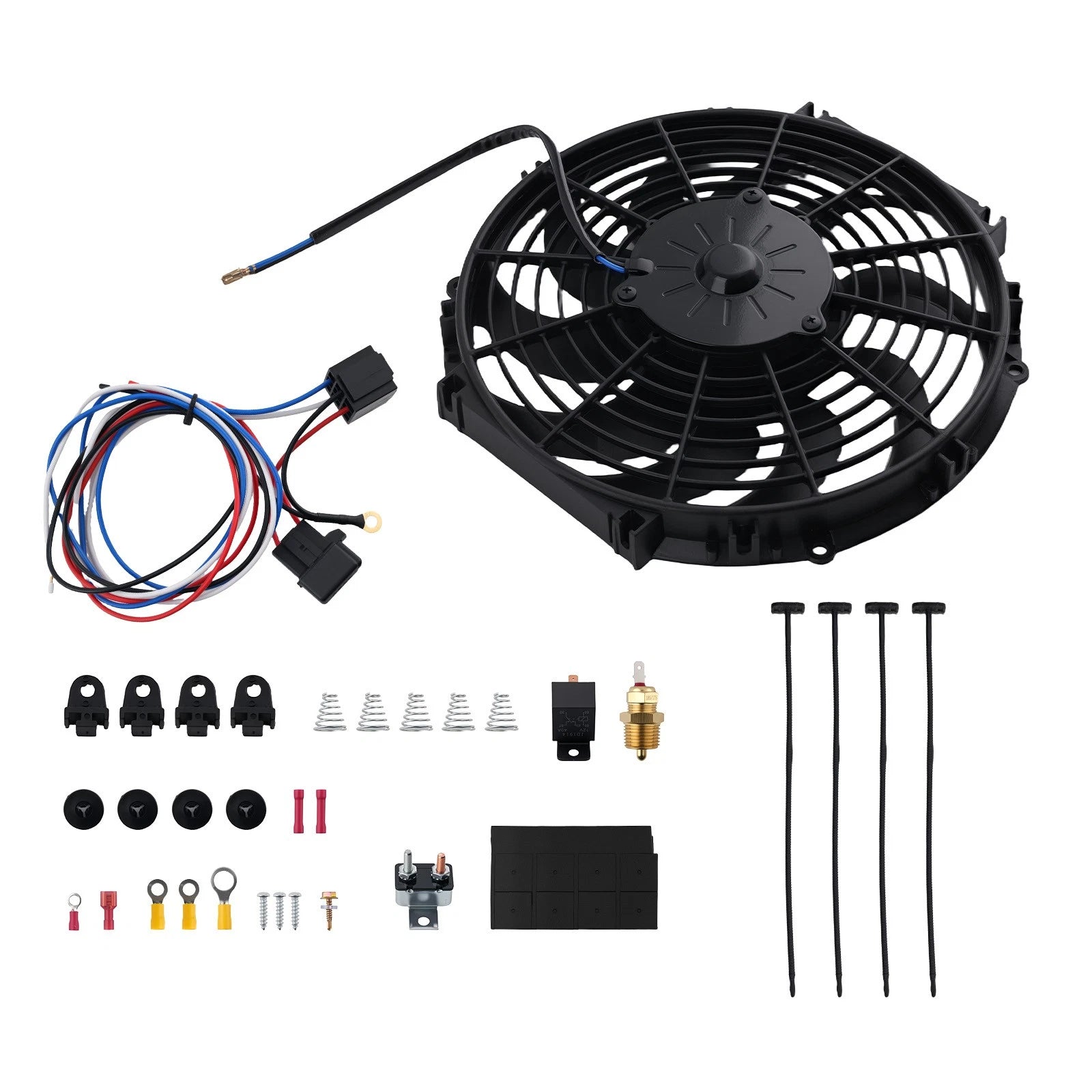 Electric Cooling Fan 12 IN Universal 80W 12V Radiator Oil Transmission