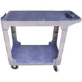 Industrial Service & Utility Cart, Plastic 2 Flat Shelf 38" X 18-1/2"