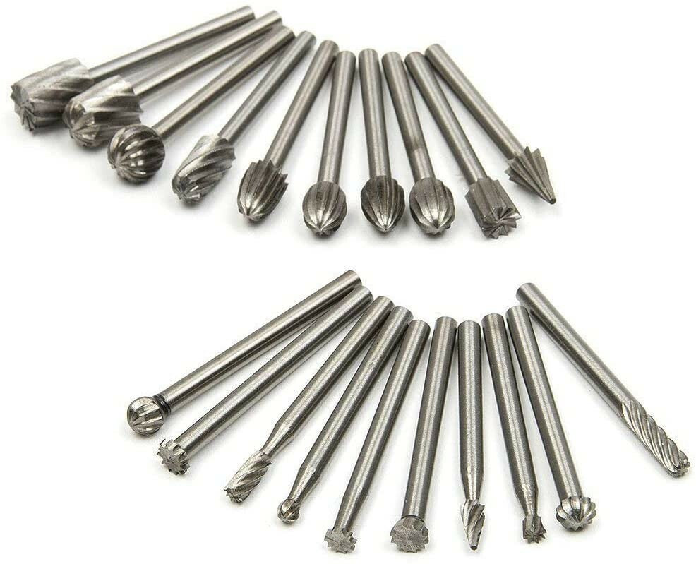 20pc HSS Carbide Burr Rotary Drill Bits Set by Unbranded