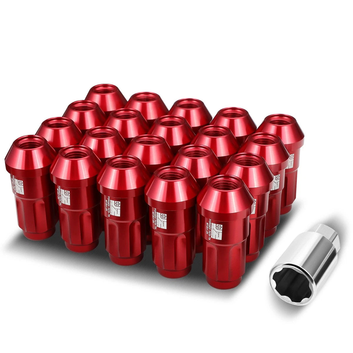 J2 Aluminum Red M12 X1.25 24mm Od/ 50mm Height | Built Supply Co