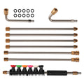 4000PSI Stainless Pressure Washer Extension 97" 6 Nozzle Tips 30° 90°