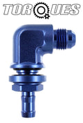 AN-6 (6AN) 90 Degree O ring sealed Bulkhead to 8mm Barb/ Fuel Cell