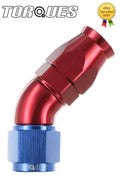 AN -6 (AN6 JIC -6 AN 06) 45 Degree ULTRAFLOW PTFE Hose Fitting