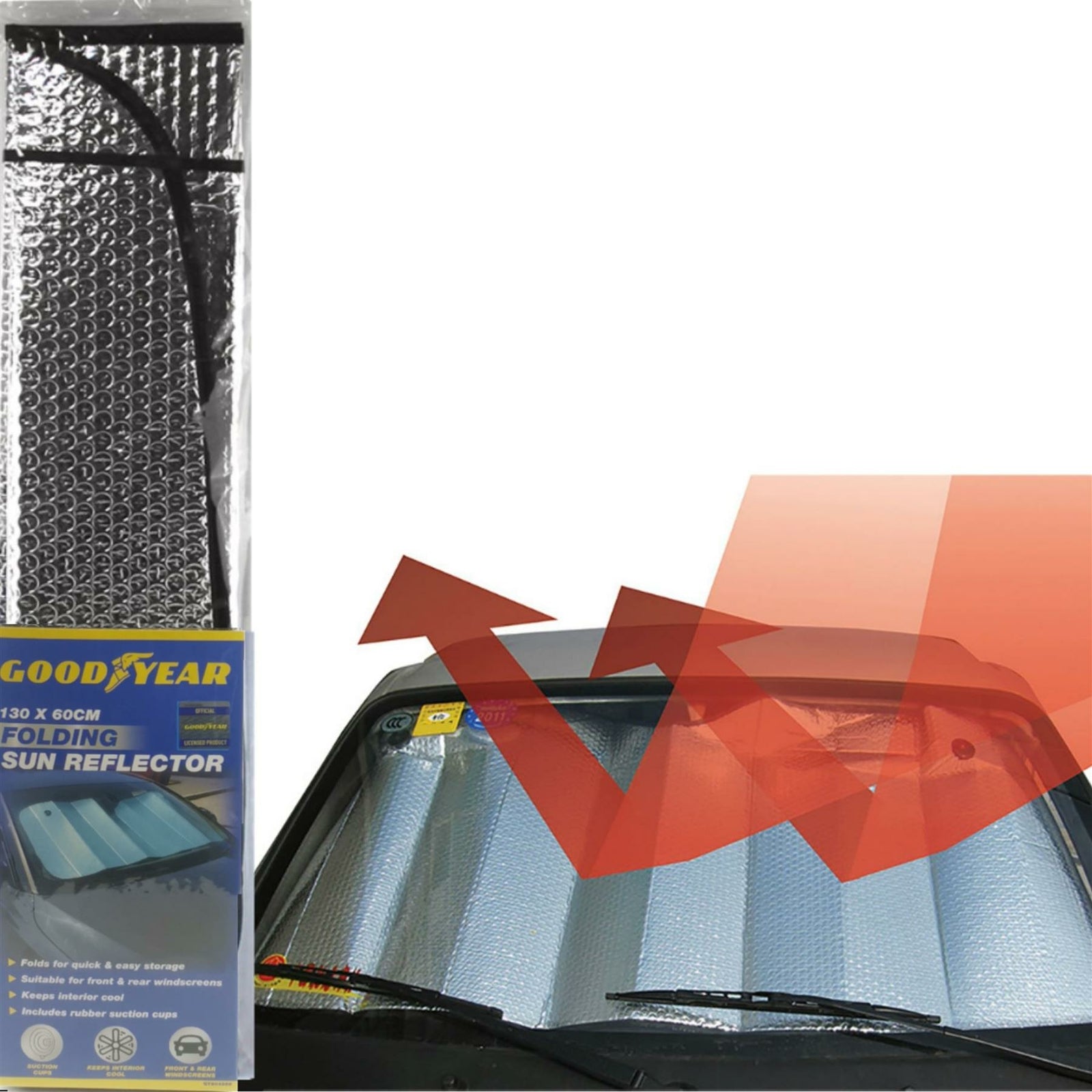 Goodyear Universal Folding Foil Sun Shade