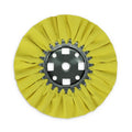 8" Yellow Mill Treated Airway Buffing Wheel 3" Center Plate x 5/8" Arbor Hole