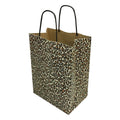 8 Inch Leopard Kraft Paper Gift Bags With Rope Handles For Shopping