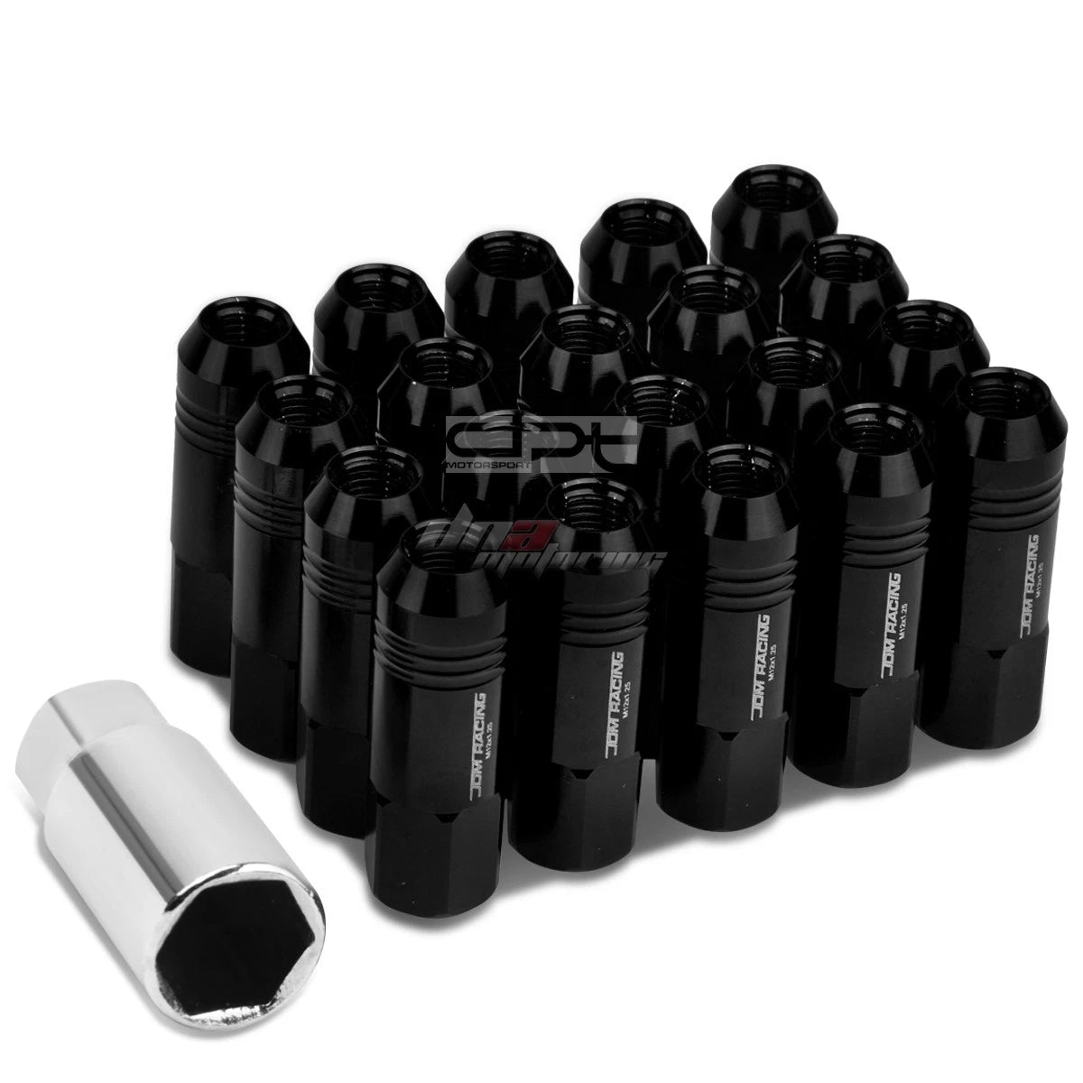 Open End M12x1.25 60mm Tall 20mm Od Black Aluminum | Built Supply Co