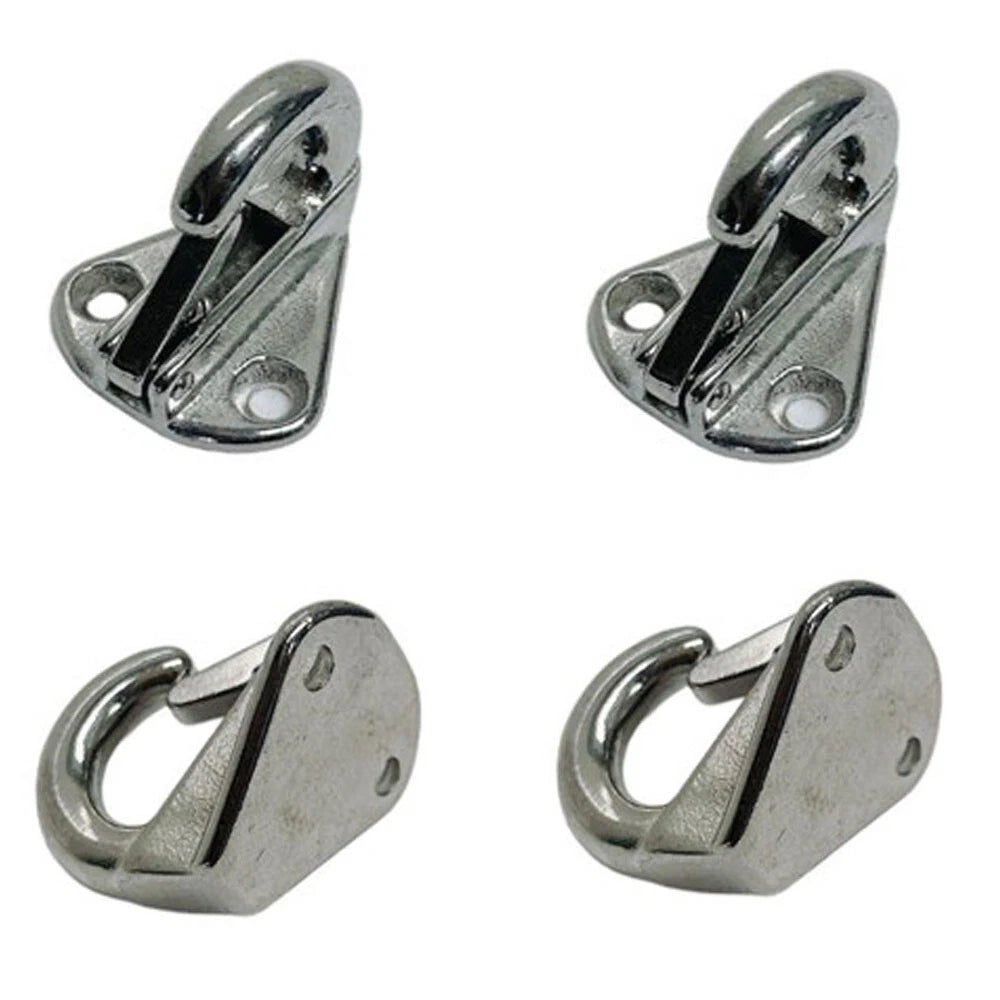 Stainless Steel 1-1/4" Fender Hooks Spring Snap Attach Rope Hook