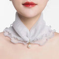 Polyester Mesh Neck Scarf For Women Lightweight Chiffon Sun