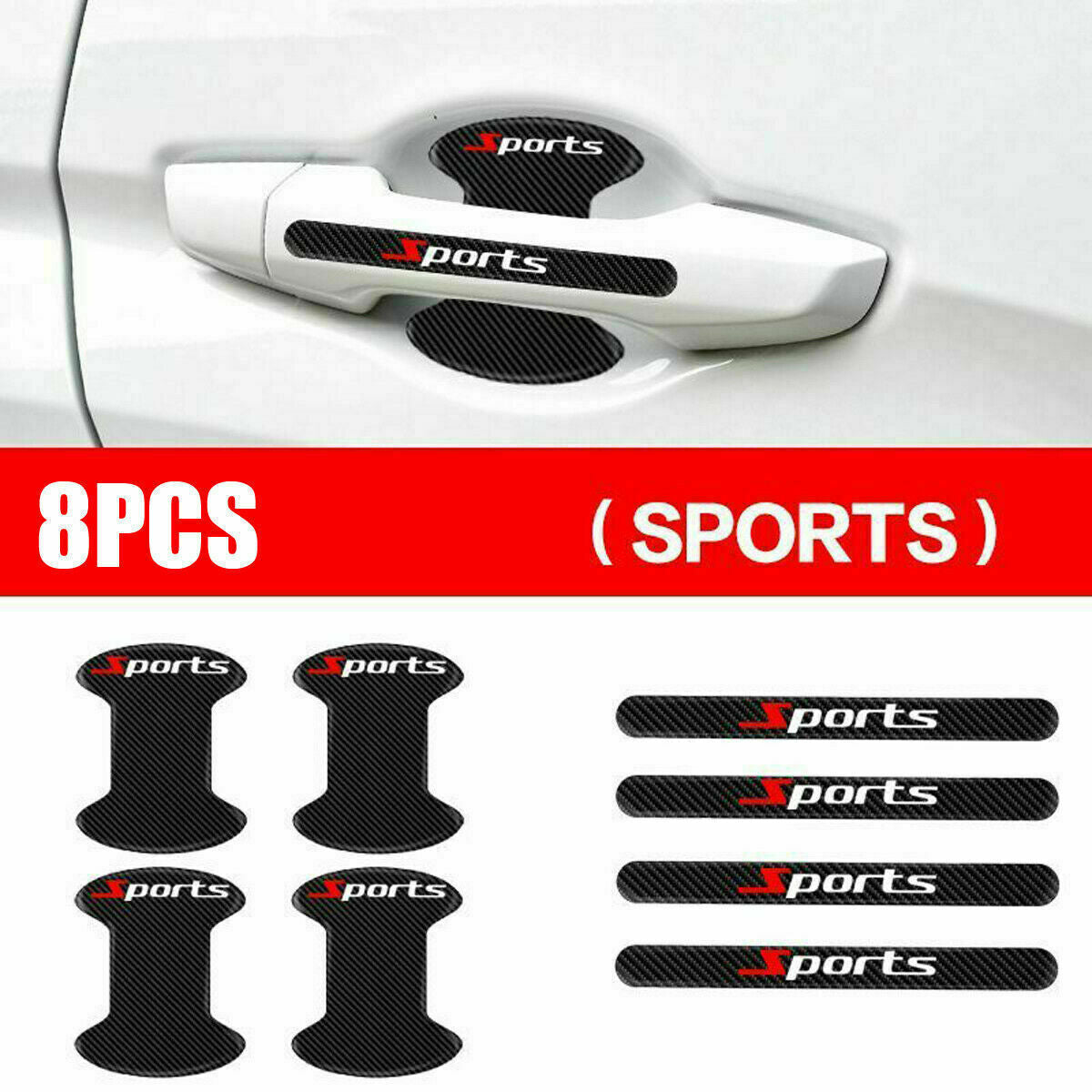 Car Body Door Handle Bowl Sticker Trim Protector by Unbranded