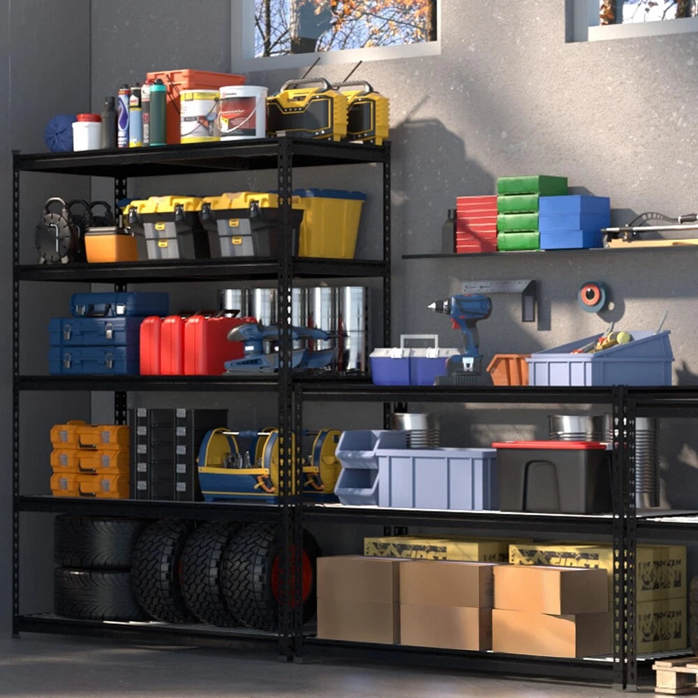 Adjustable 48"x24"x72" 5-tiers Heavy Duty Storage Shelvesmetal