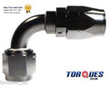 An-8 90 Degree to 1/2" Bsp Female Swivel Seal Hose Fitting Black