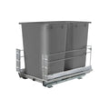 Rok Hardware Trash And Recycling Center With Gray Dual Waste Bins, 2x