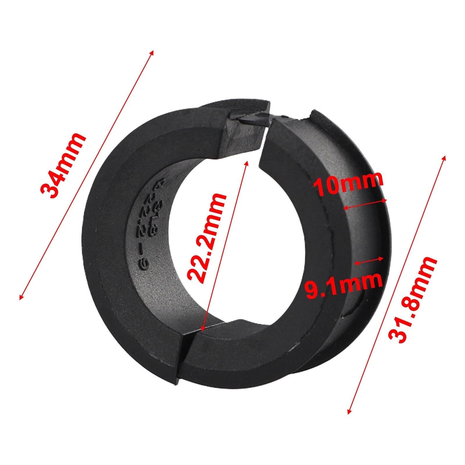Black Reducer Washer For Bicycle Handlebars 31 8mm To 25 4mm 22 2mm