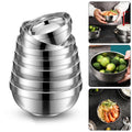Stainless Steel Bowl Home Insulation Mixing Bowls Replacement Salad