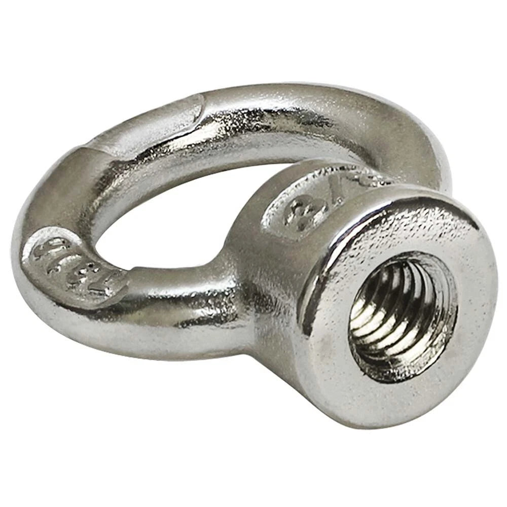 Eye Nut 3/8 Inch Tap Thread Stainless Steel 316 Capacity 1,000 Pounds