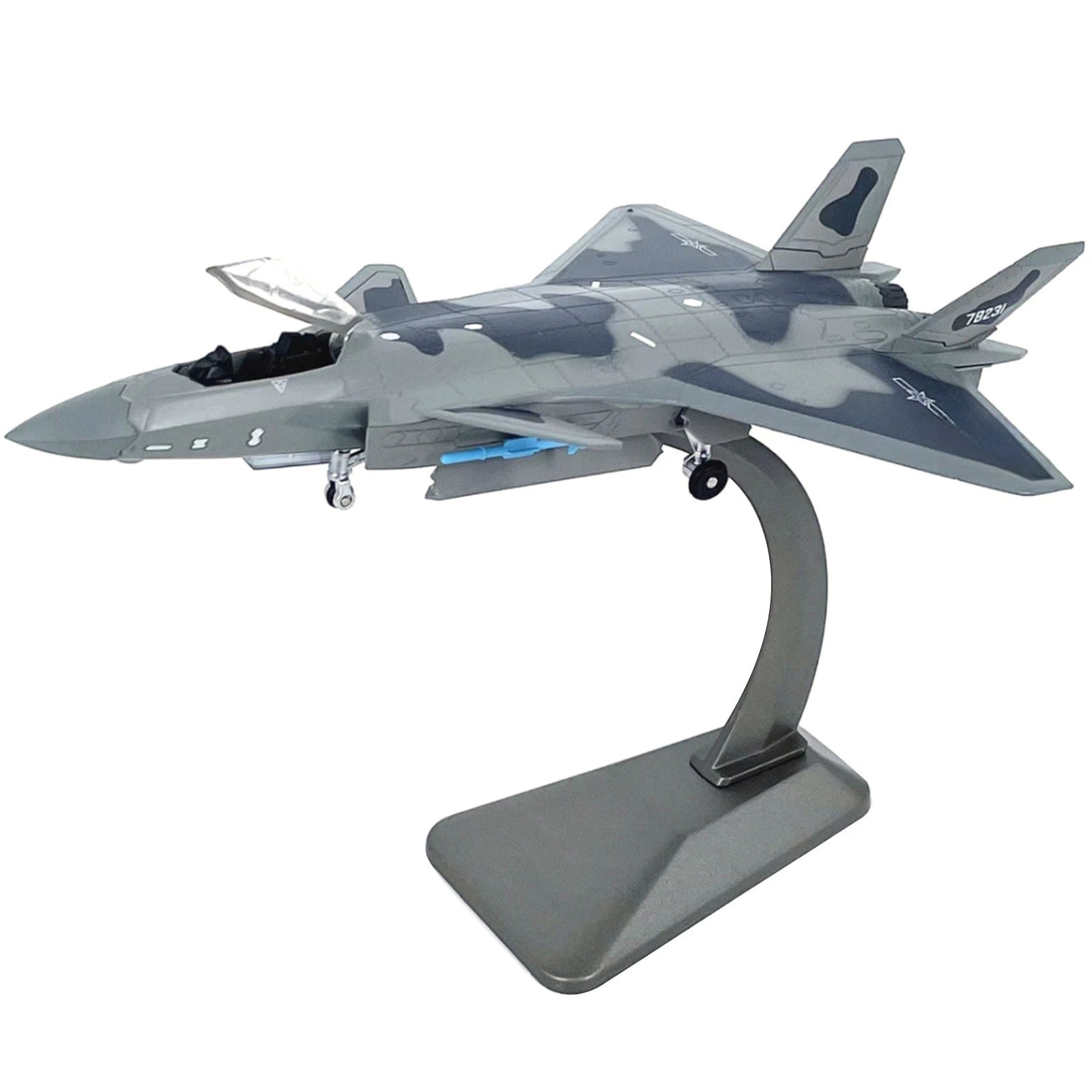 20.3cm Diecast Alloy 1/100 Chinese Air Force Chengdu J-20 Fighter