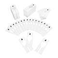 Hangers Retail Clothes Rack Rectangular Plastic Size 4 Dividers White