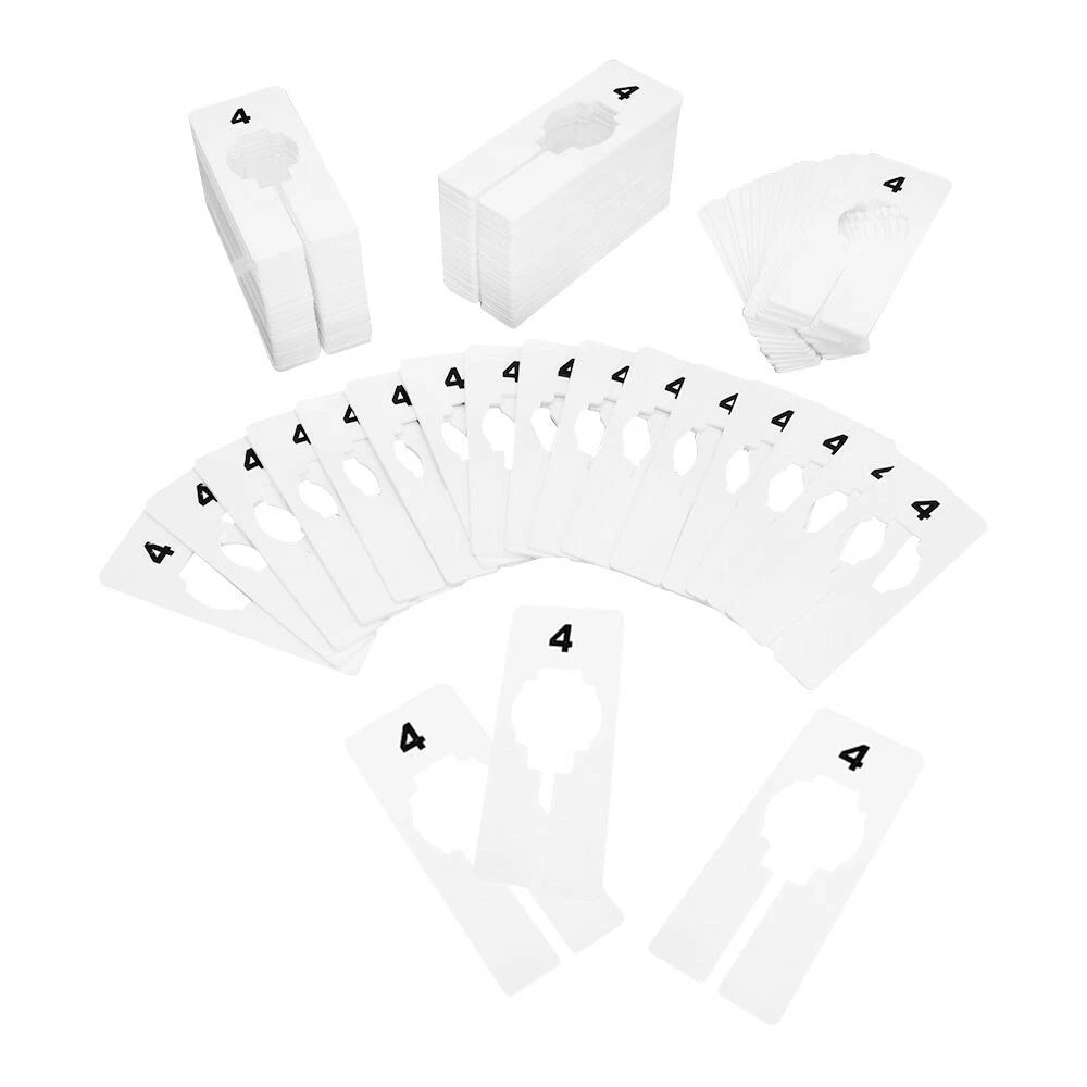 Hangers Retail Clothes Rack Rectangular Plastic Size 4 Dividers White