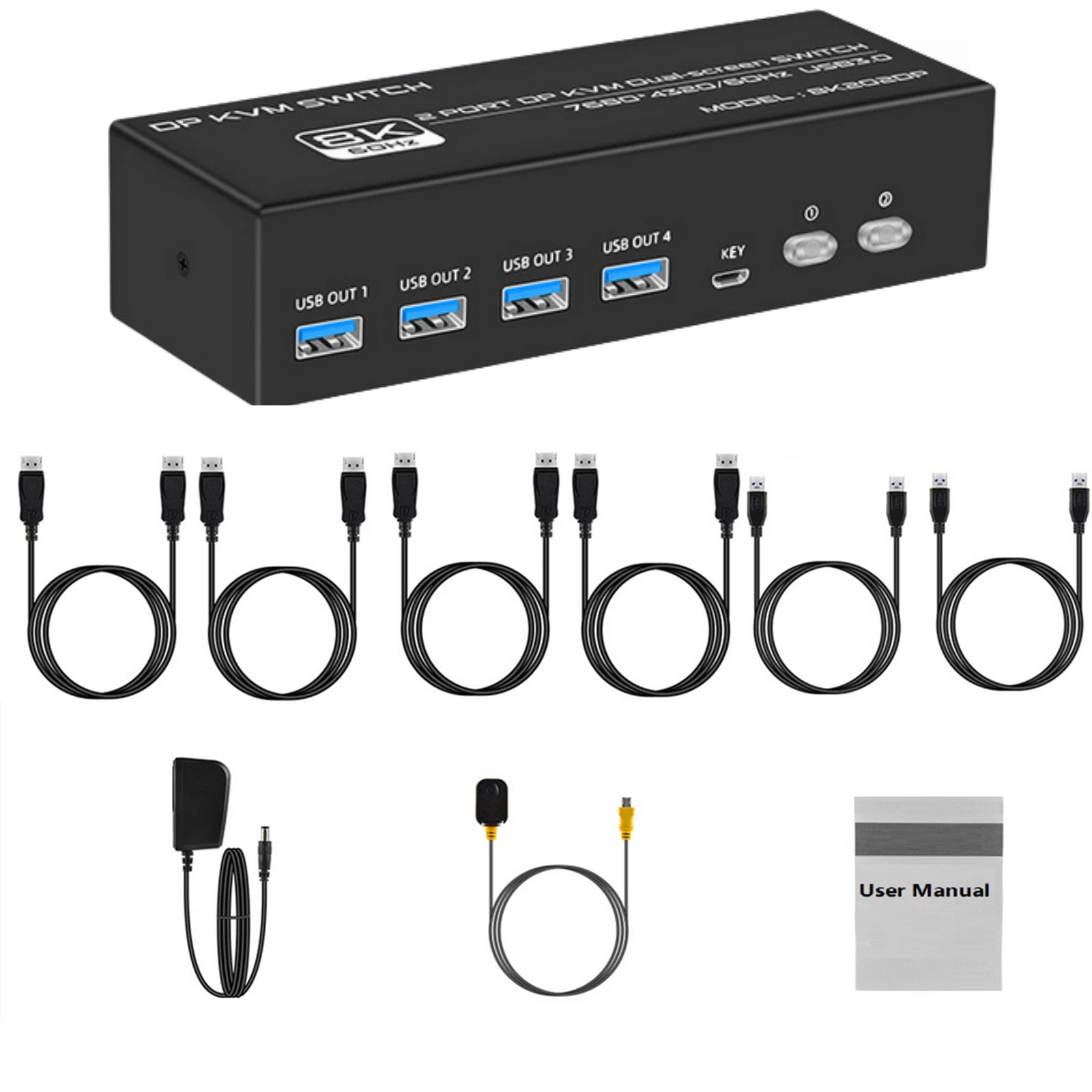2x2 Hdmi Kvm Switch 4k 120hz 8k Usb3.0 Kvm Switcher | Built Supply Co
